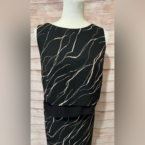 Vintage Jacqueline Ferrar Top 10 and Black Skirt with Cream stripes size 6 - Picture 2 of 9